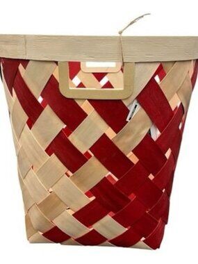 New IKEA New VINTERFINT Basket Poplar/Red 15 ¾x15 ¾ " 606.374.08